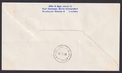 Flugpost Brief Air Mail SAS Caravelle Erstflug Stuttgart Stockholm Schweden mit