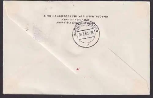 Flugpost Brief Air Mail Frankreich mit inter. Stempel Brücke der Freundschaft