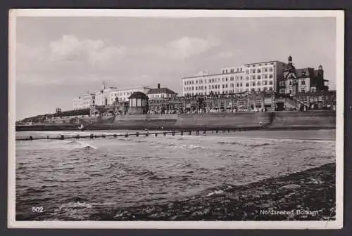 Ansichtskarte Borkum Niedersachsen Nordseebad Meer Strand Promenade n. Krempe