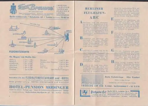 Flugpost Air Mail Memorabilia 30 Jahre Zentralflughafen Berlin Broschüre Reklame