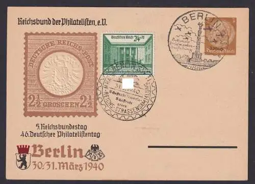 Deutsches Reich Privatganzsache Philatelie Reichsbund der Philatelisten