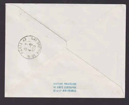 Flugpost Brief Air Mail Air France toller Beleg Erstflug Paris Moskau mit