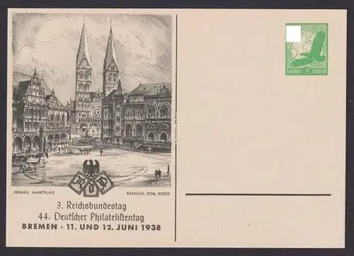 Deutsches Reich Privatganzsache Philatelie 3. Reichsbundestag 44. Deutscher