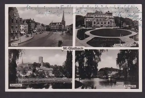 Ansichtskarte Mönchengladbach NRW Kaiser Friedrich Halle Markt Geroweiher