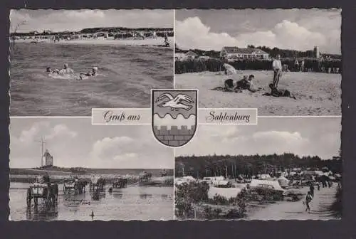 Ansichtskarte Sahlenburg Niedersachsen Meer Strand Watt ab Hamburg