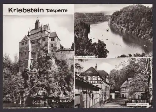 Ansichtskarte Kriebstein Sachsen Talsperre Gastronomie Gaststätte Lochmühle Burg