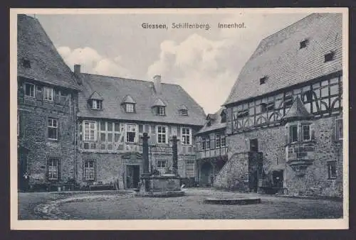 Ansichtskarte Giessen Hessen Schiffenberg Innenhof Kunstverlagsanstalt Bruno