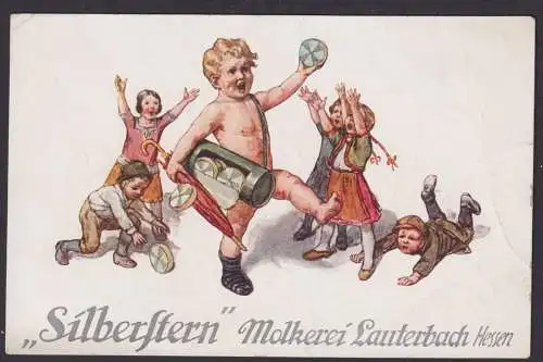 Ansichtskarte Reklame Silberstern Molkerei Lauterbach Hessen Scherzkarte Humor