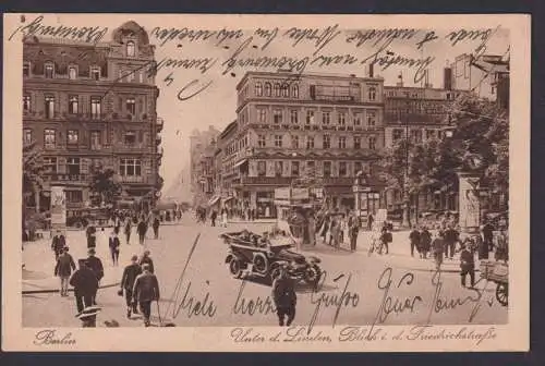 Ansichtskarte Berlin Unter den Linden Friedrichstrasse Oldtimer a Charlottenburg