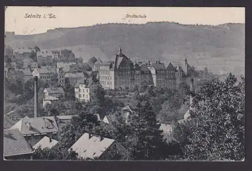 Ansichtskarte Sebnitz Sachsen Bildung Stadtschule n. Dresden Sachsen