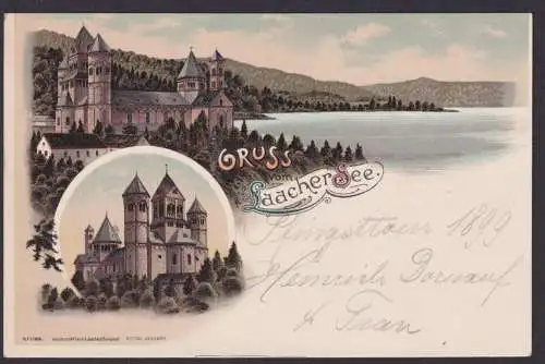 Ansichtskarte Laacher See Maria Laach Rheinland Pfalz 1899 Verlag Kunstanstalt