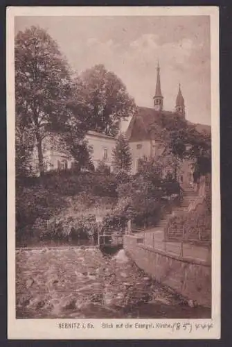 Ansichtskarte Sebnitz Sachsen Evang. Kirche n. Dresden