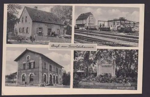 Ansichtskarte Geroldshausen Bayern Ansichten Bäckerei u. Handlung Heunisch