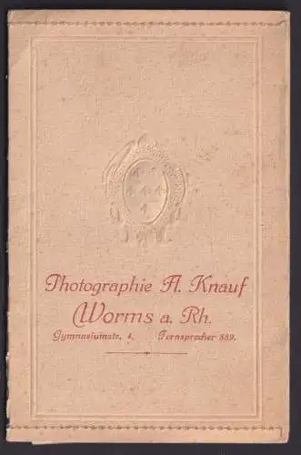 Ansichtskarte 3 Porträtfotos von Fotograf A. Knauf Worms am Rhein