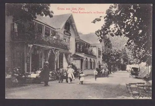 Ansichtskarte Okertal Niedersachsen Hotel Romkerhalle Außengastronomie