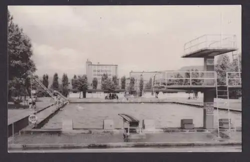 Ansichtskarte Rudolfstadt Thüringen Schwimmbad d. VEB Kunstfaserwerke Wilhelm