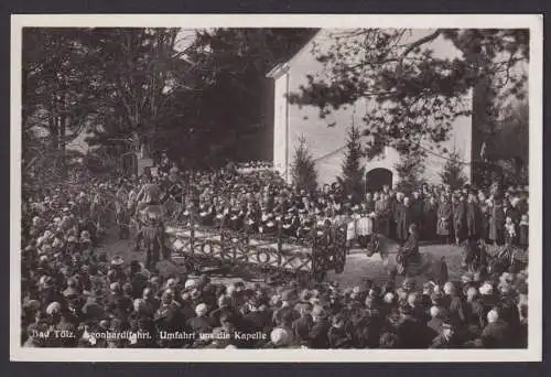 Ansichtskarte Bad Tölz Bayern Leonhardifahrt Umfahrt a.d. Kapelle n. Schliersee