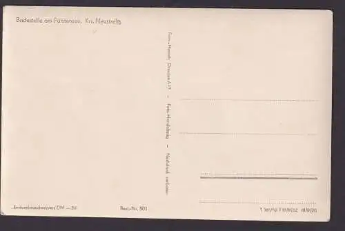 Ansichtskarte Fürstensee Kreis Neustrelitz Mecklenburg Vorpommern Badestelle