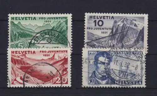 Schweiz 246-249 Pro Juventute 1931 komplett gestempelt Alexandre Vinet Kat. 26,-