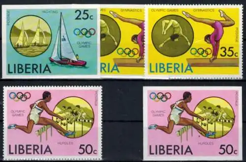 Afrika Liberia 990-995 A+B Block 18 Aü+B Olympia Sport Montreal Satz + Block