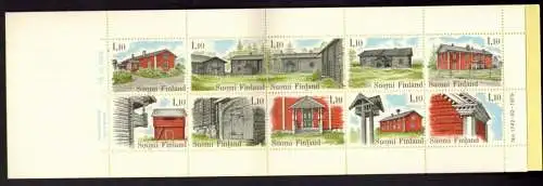 Finnland Markenheftchen 11 Architektur Bauernhäuser 1979 tadellos postfrisch