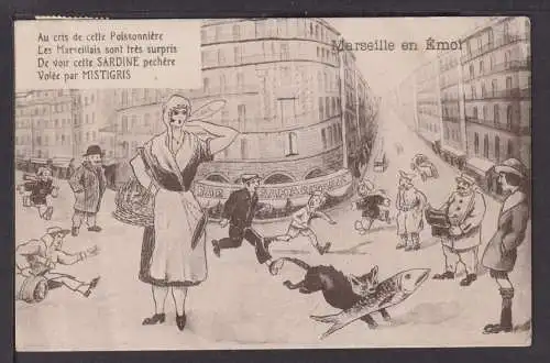 Ansichtskarte Marseille Frankreich 1934 Suhr Schweiz