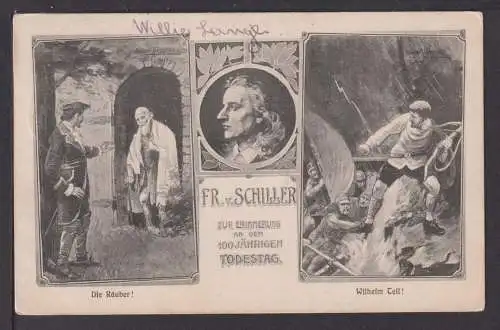 Ansichtskarte Künstlerkarte Fr.v Schiller Glaucha Sachsen-Anhalt Florenz Italien