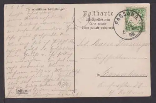 Ansichtskarte Passau Bayern Münchner Kindln Direktion A. Meier 1908 Rosenheim