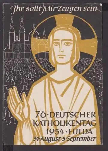 Ansichtskarte Fulda Hessen Deutscher Katholikentag 1954 SSTGraz Österreich