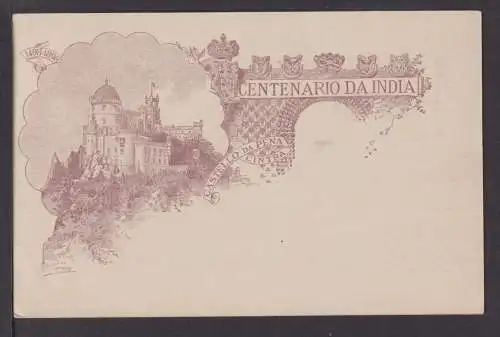 Portugal Europa Bild Ganzsache 1898 Centanario da India