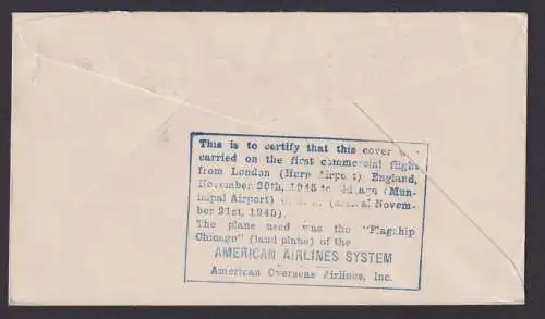 Flugpost Brief Air Mail Großbritannien Bournemouth Poole nach New Yoerk USA