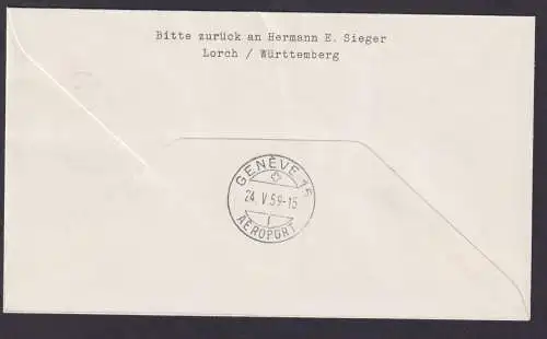 Berlin Bund Brief MEF 163 Männer Flugpost Airmail Köln Bonn Genf Schweiz Block