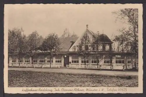 Ansichtskarte Münster NRW Kaffeehaus Heidekrug