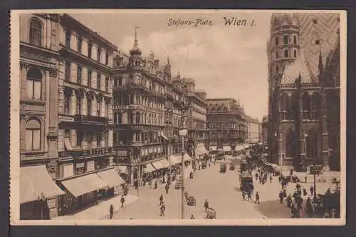 Ansichtskarte Wien Österreich Stefans-Platz 1911 Siegelsbach Baden-Württemberg