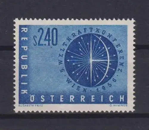 Briefmarken Österreich 1026 Weltkraftkonferenz Luxus postfrisch Kat-Wert 13,00