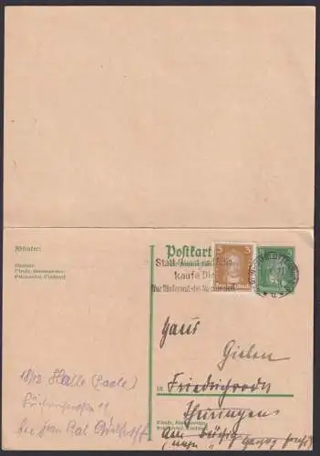 Deutsches Reich Berlin Charlotternburg Ganzsache P 172 F+A ..kaufe Dinformat