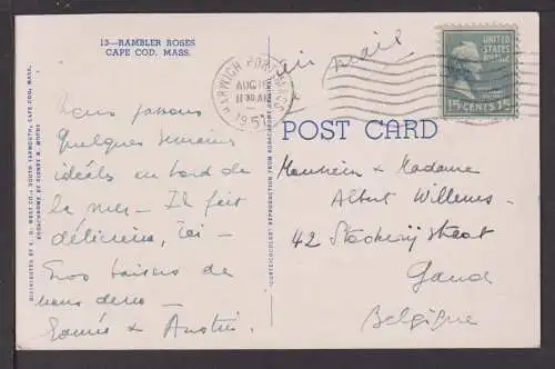 Ansichtskarte Cape Cod Massachusetts USA 1951 Gand Belgien