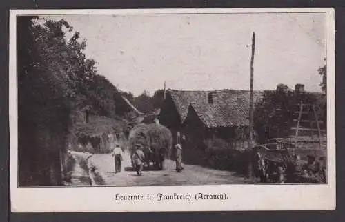 Ansichtskarte Heuernte in Frankreich Arrancy