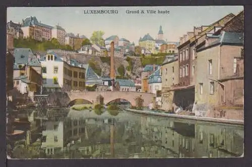 Ansichtskarte Luxemburg Grund Ville haute 1913 Deutschland