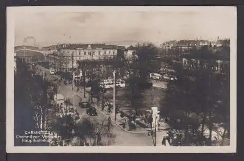 Ansichtskarte Chemnitz Sachsen Hauptbahnhof 1931 Gaschwitz