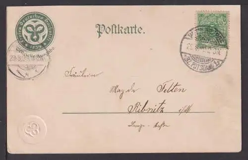 Ansichtskarte Künstlerkarte Goethe Wittenberge Brandenburg 1898 Ribnitz