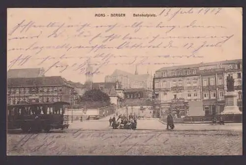 Mons Bergen Feldpost Belgien Bahnhofplatz Hagen Westfalen