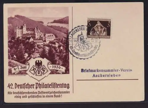 Deutsches Reich EF 3 Pfg. Philatelie Lauenstein schöne Anlasskarte Lauenstein