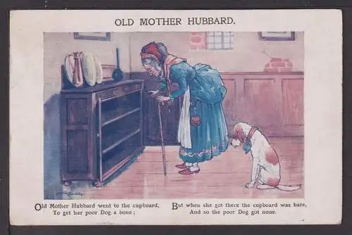 Ansichtskarte Künstlerkarte Old Mother Hubbard St Edmondsbury Großbritannien