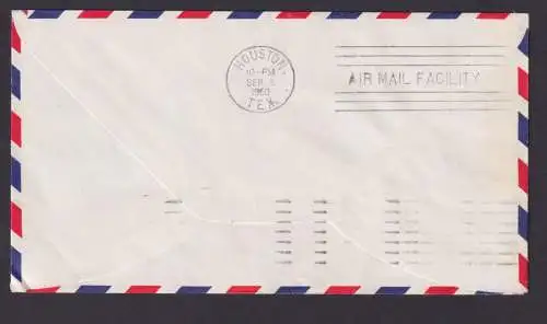 Flugpost Brief Air Mail USA First Jet Interchange Servis Los Angeles El Paso