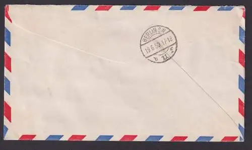 Flugpost Brief Air Mail USA Flushing Queens New York nach Leipzig 16.6.1950