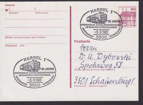 Bund Kassel Ganzsache Eisenbahn Philatelie Briefmarken Sammlergemeinschaft