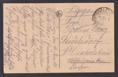 Ansichtskarte 1.Weltkrieg Meenen Belgien Feldpost 1916 Dinkelsbühl Bayern