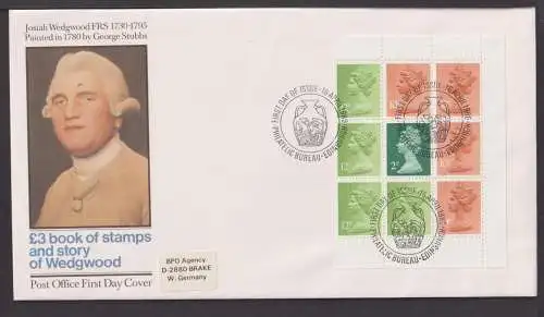 Briefmarken Großbritannien Europa Brief Machin 1980 Josiah Wedgwood