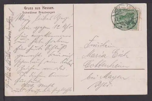 Ansichtskarte Schwälmer Brautwagen Wetzlar Hessen 1903 Mayen Rheinland-Pfalz